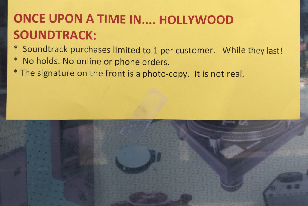 Once Upon a Time in Hollywood - Amoeba Records - Limit 1 per Customer